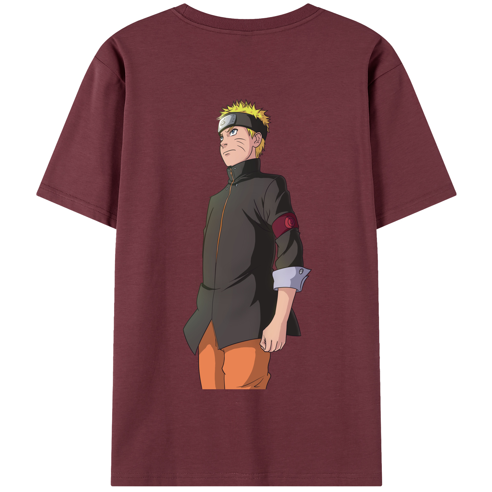 （画像用） NARUTO -ナルト- うずまき ナルト Uzumaki Naruto 綿100％半袖Tシャツ（背面プリント）